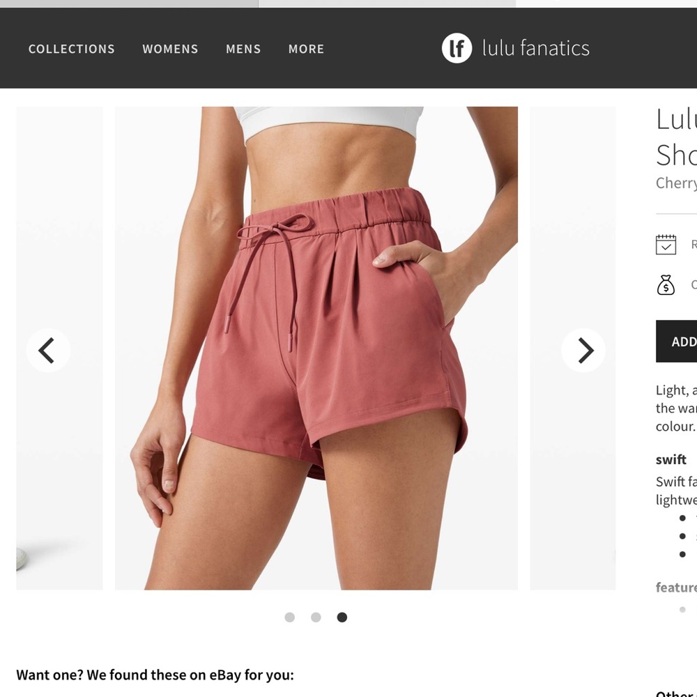 Lululemon stroll at sundown mid rise short 3”
